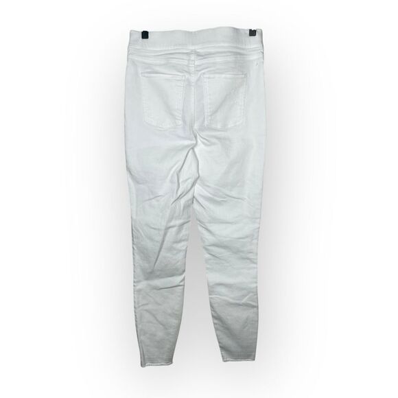 SPANX White Distressed Raw Hem Pull On Tummy Control Jeans Jeggings Size Small - Picture 3 of 7